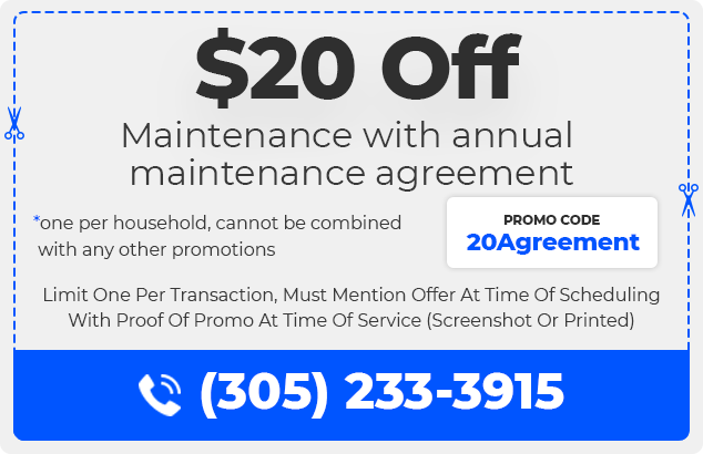 $20 Off Maintenance with annual Maintenance Agreement